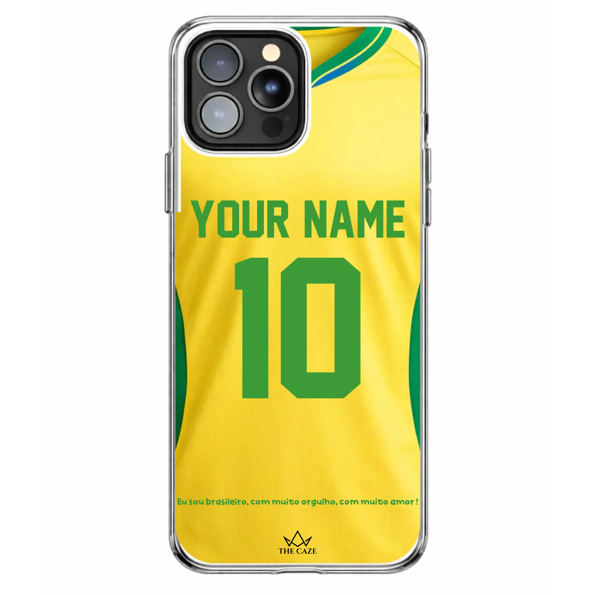 Coque de Téléphone Personnalisée Équipe de Football du Brésil Pour iPhone