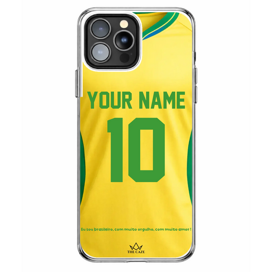 Coque de Téléphone Personnalisée Équipe de Football du Brésil Pour iPhone