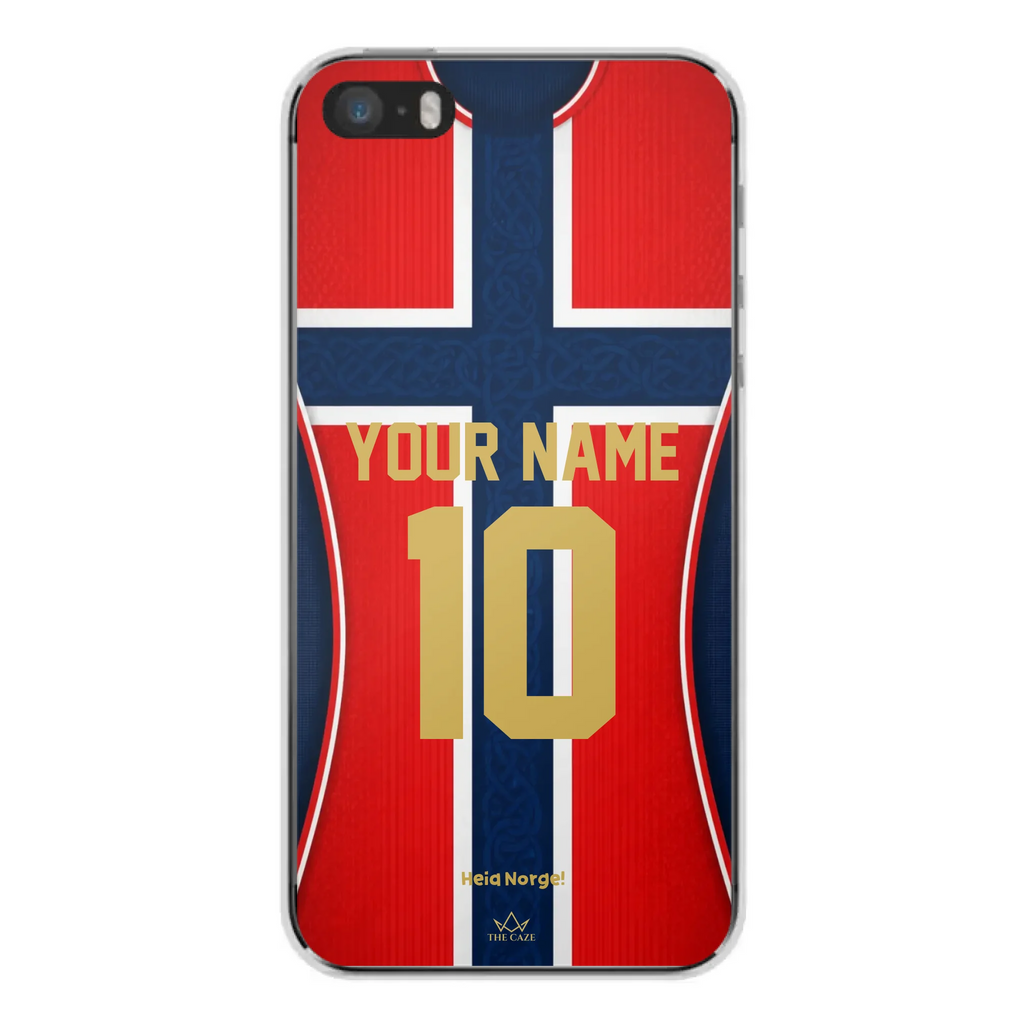 Funda de iPhone de la camiseta de fútbol de Noruega