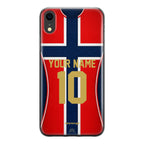 Funda de iPhone de la camiseta de fútbol de Noruega