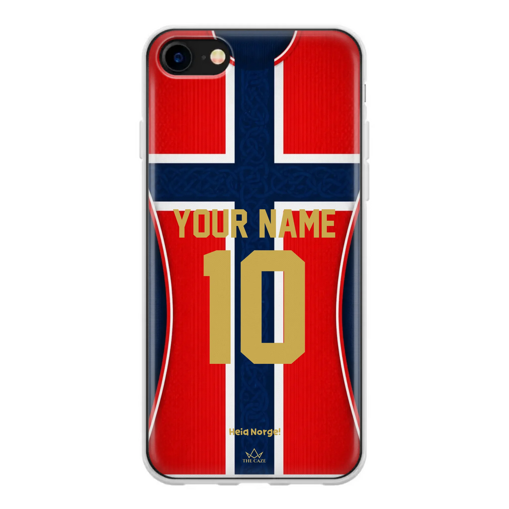 Funda de iPhone de la camiseta de fútbol de Noruega