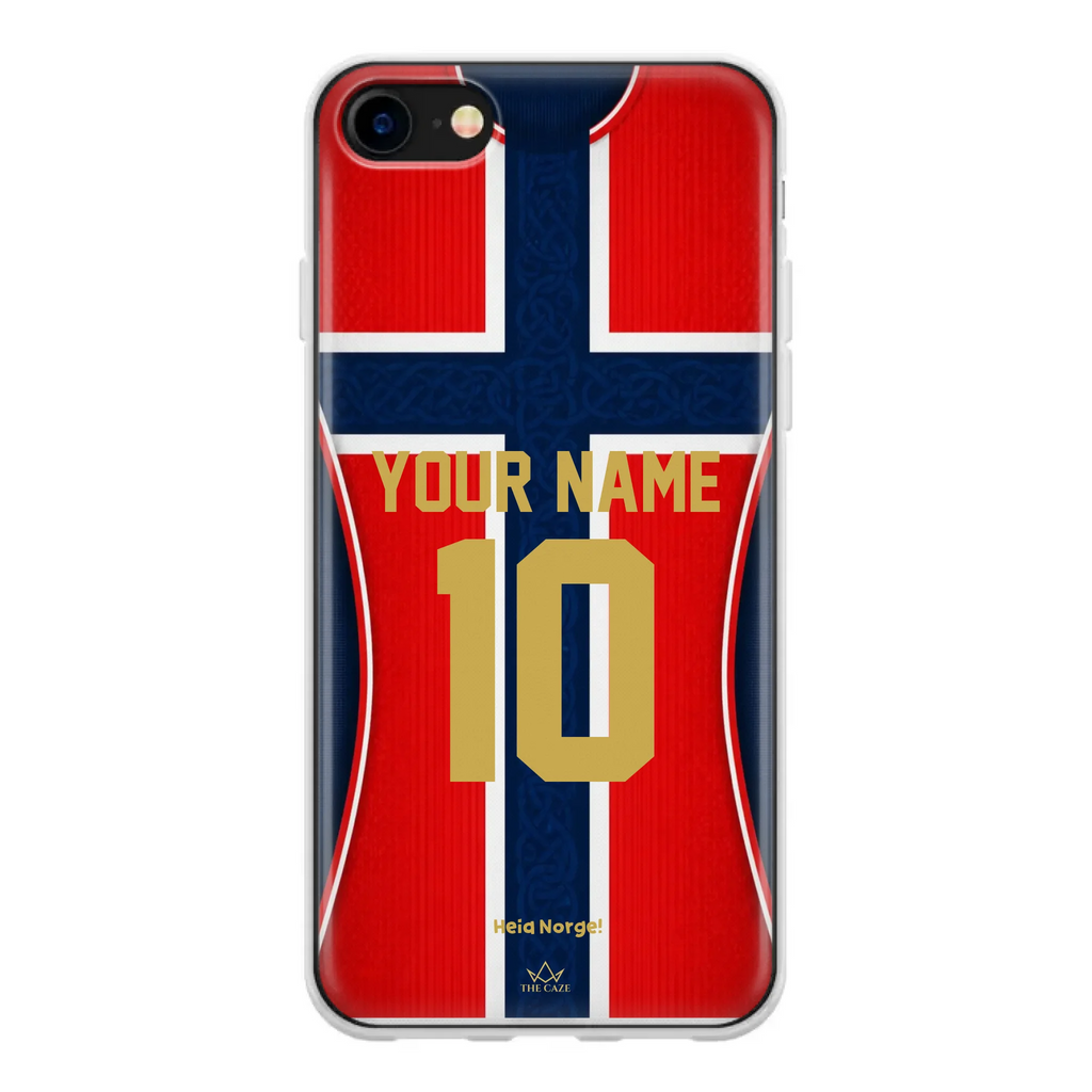 Funda de iPhone de la camiseta de fútbol de Noruega