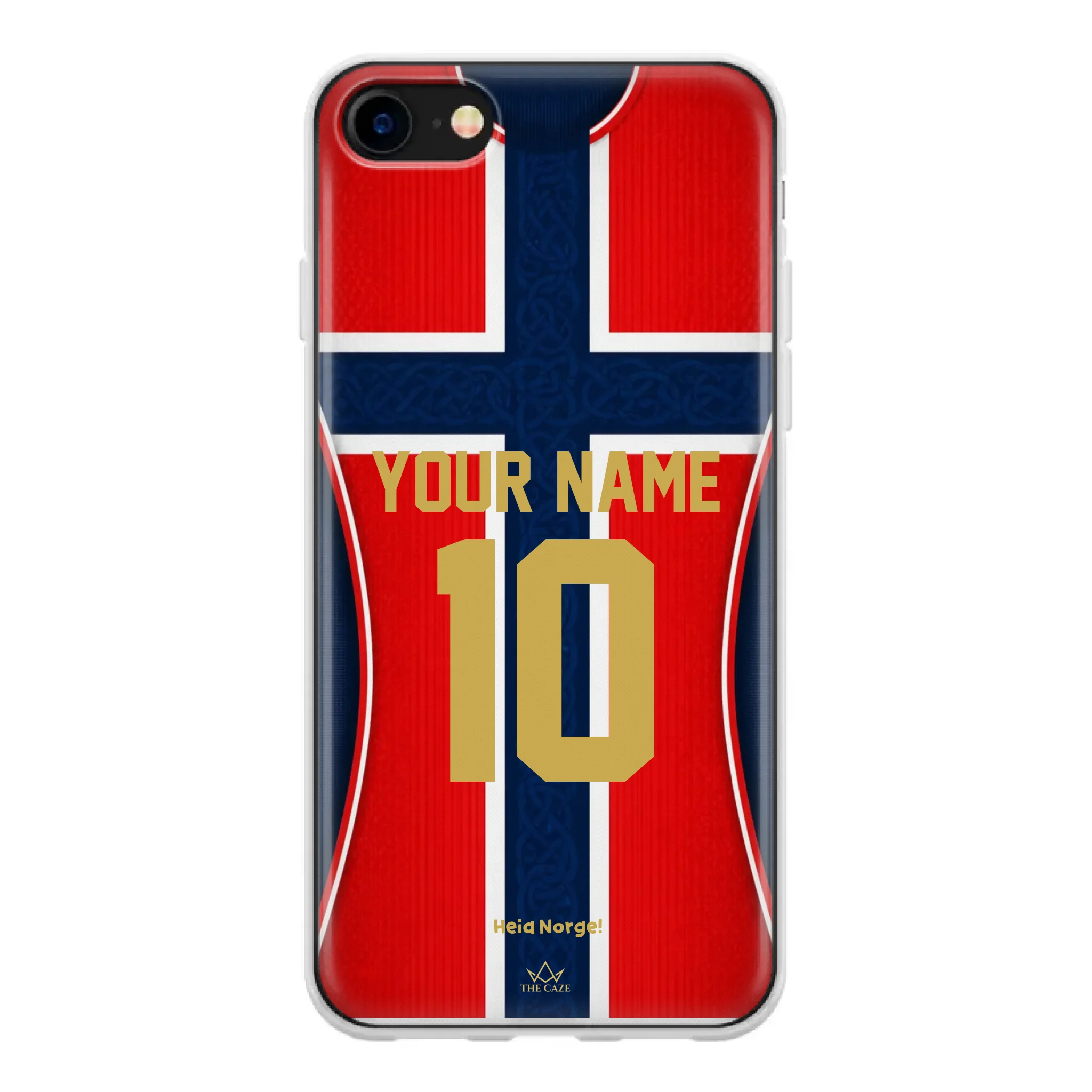 Funda de iPhone de la camiseta de fútbol de Noruega