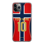 Funda de iPhone de la camiseta de fútbol de Noruega