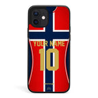 Funda de iPhone de la camiseta de fútbol de Noruega