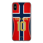 Funda de iPhone de la camiseta de fútbol de Noruega