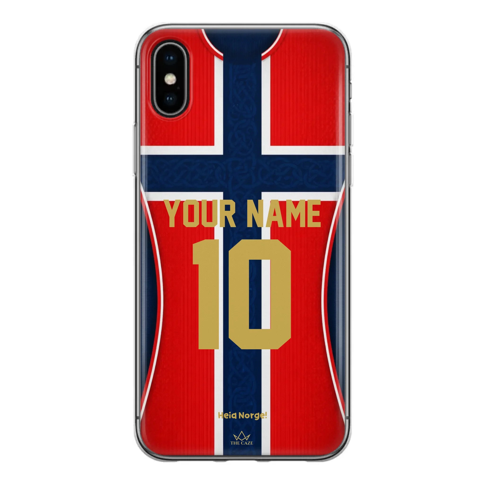 Funda de iPhone de la camiseta de fútbol de Noruega