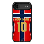 Funda de iPhone de la camiseta de fútbol de Noruega