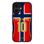 Funda de iPhone de la camiseta de fútbol de Noruega
