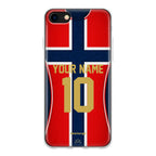 Funda de iPhone de la camiseta de fútbol de Noruega