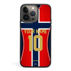 Funda de iPhone de la camiseta de fútbol de Noruega