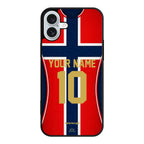 Funda de iPhone de la camiseta de fútbol de Noruega