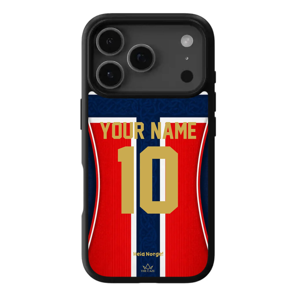 Funda de iPhone de la camiseta de fútbol de Noruega