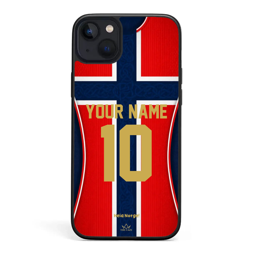 Funda de iPhone de la camiseta de fútbol de Noruega