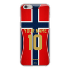 Funda de iPhone de la camiseta de fútbol de Noruega