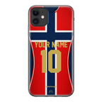 Funda de iPhone de la camiseta de fútbol de Noruega