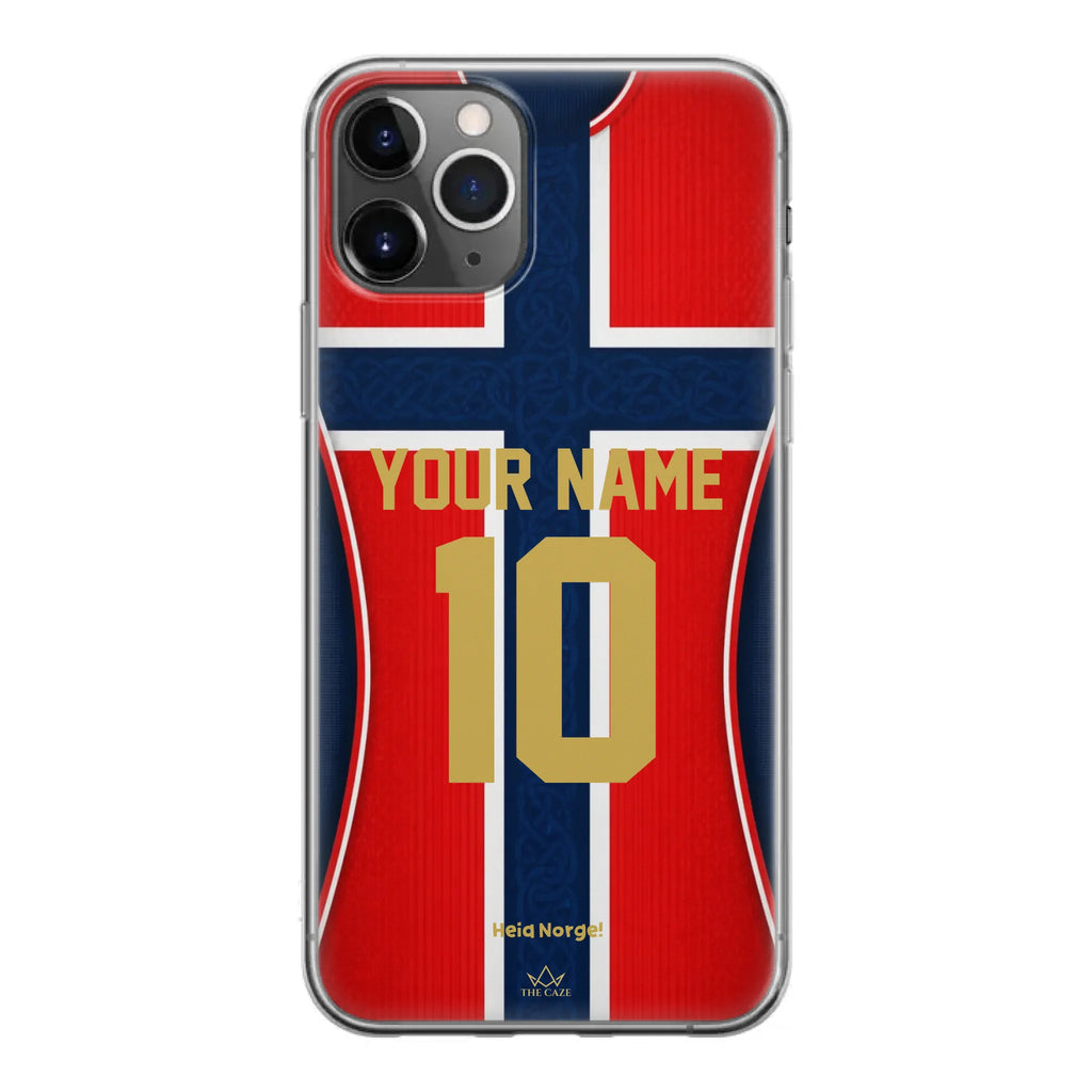 Funda de iPhone de la camiseta de fútbol de Noruega