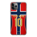 Funda de iPhone de la camiseta de fútbol de Noruega