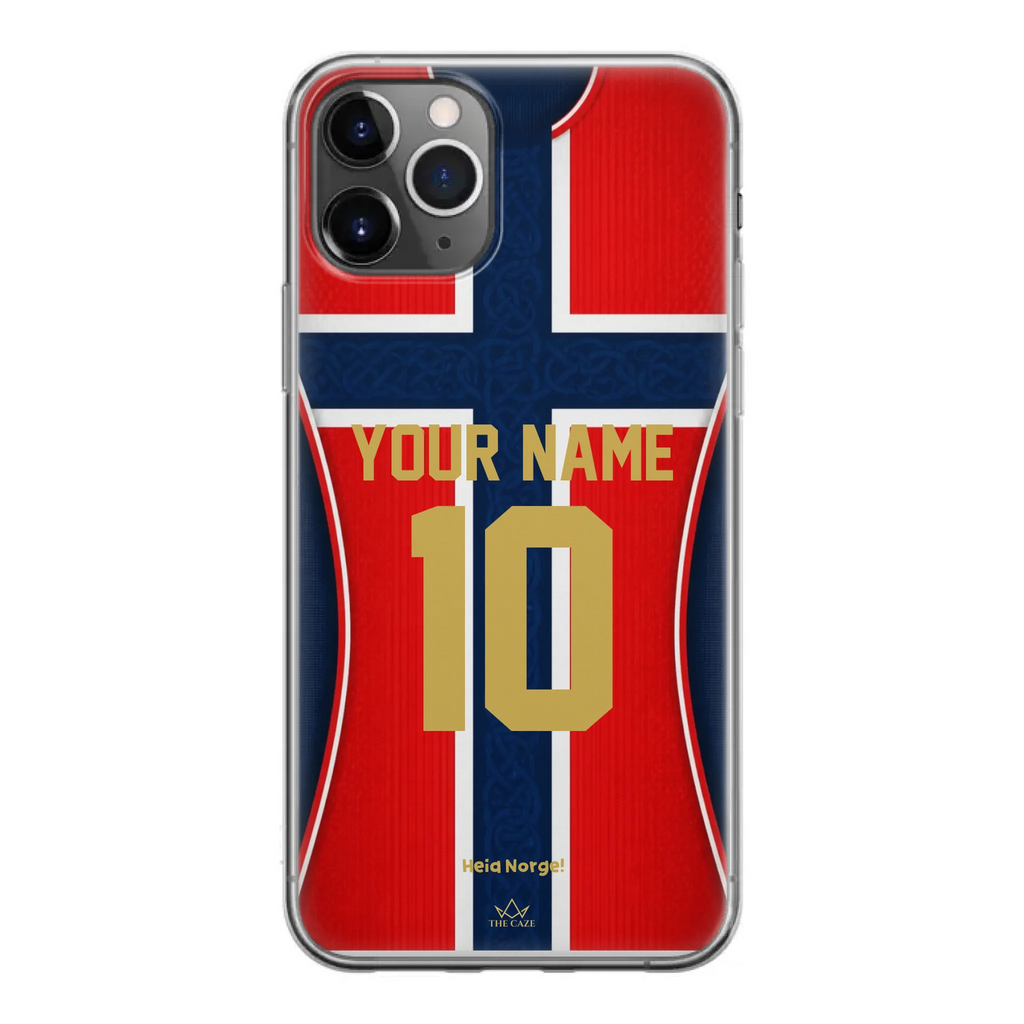 Funda de iPhone de la camiseta de fútbol de Noruega