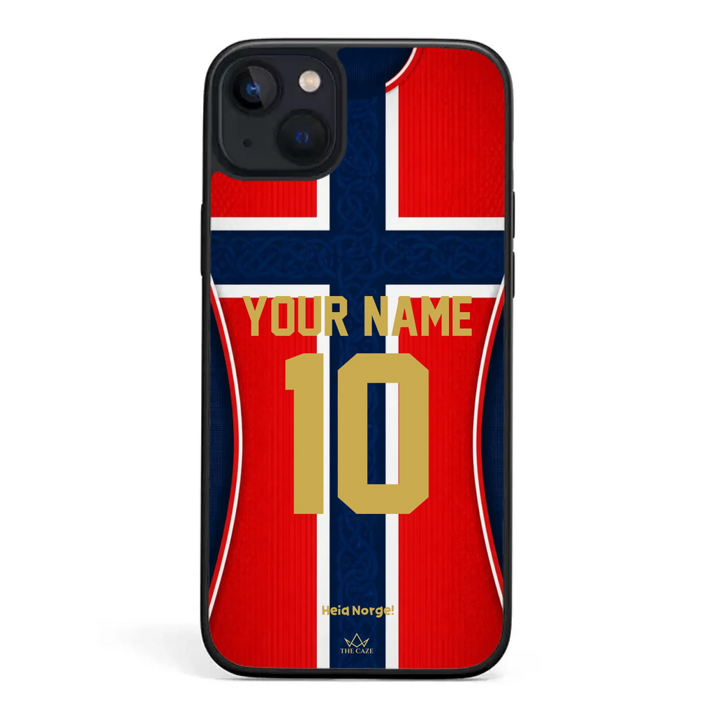 Funda de iPhone de la camiseta de fútbol de Noruega
