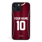 Funda para iPhone de la camiseta de fútbol de Catar