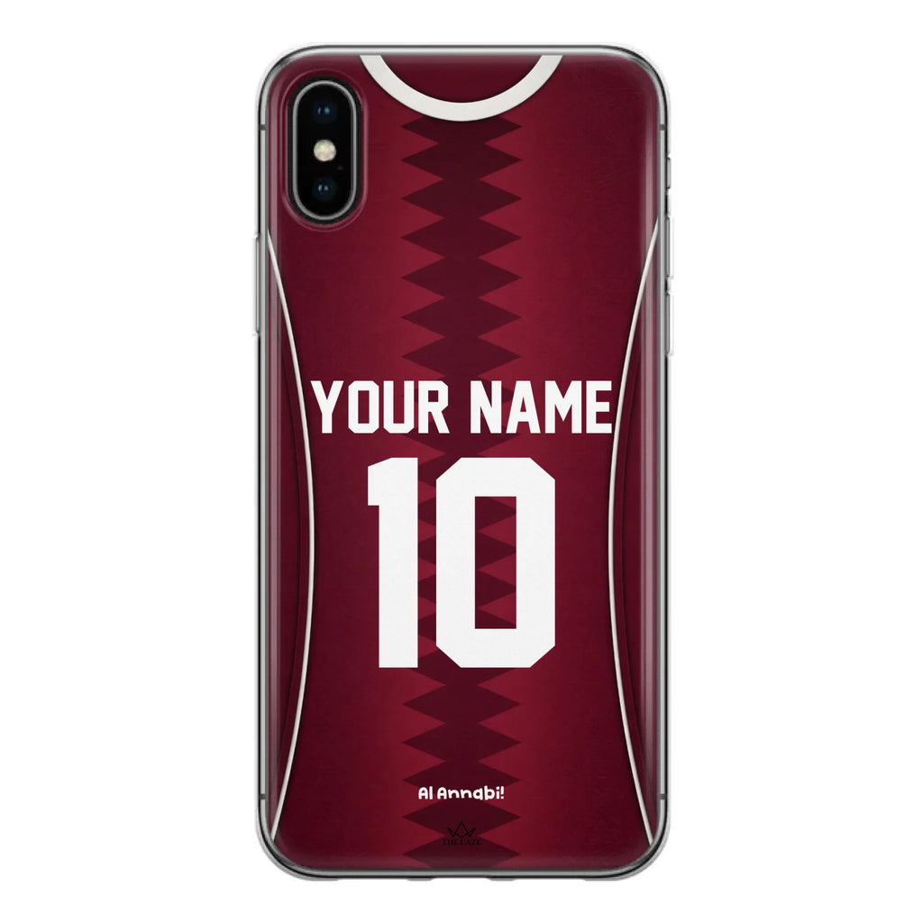 Funda para iPhone de la camiseta de fútbol de Catar