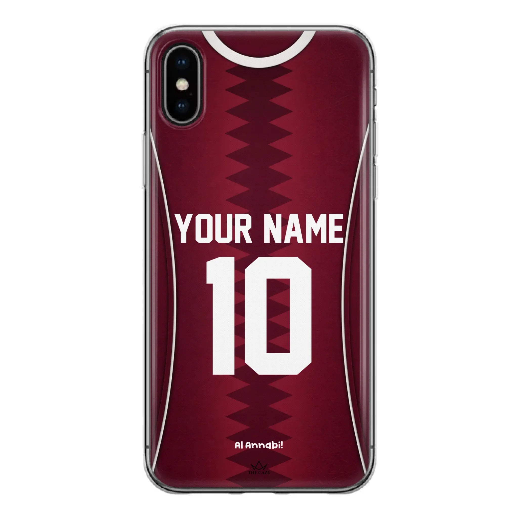Funda para iPhone de la camiseta de fútbol de Catar