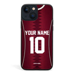 Funda para iPhone de la camiseta de fútbol de Catar