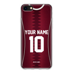 Funda para iPhone de la camiseta de fútbol de Catar