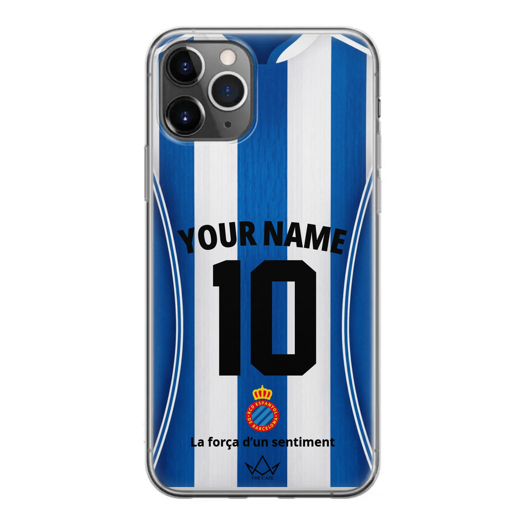 Coque iPhone personnalisée Football RCD Espanyol de Barcelone
