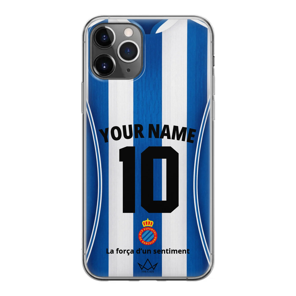 Coque iPhone personnalisée Football RCD Espanyol de Barcelone