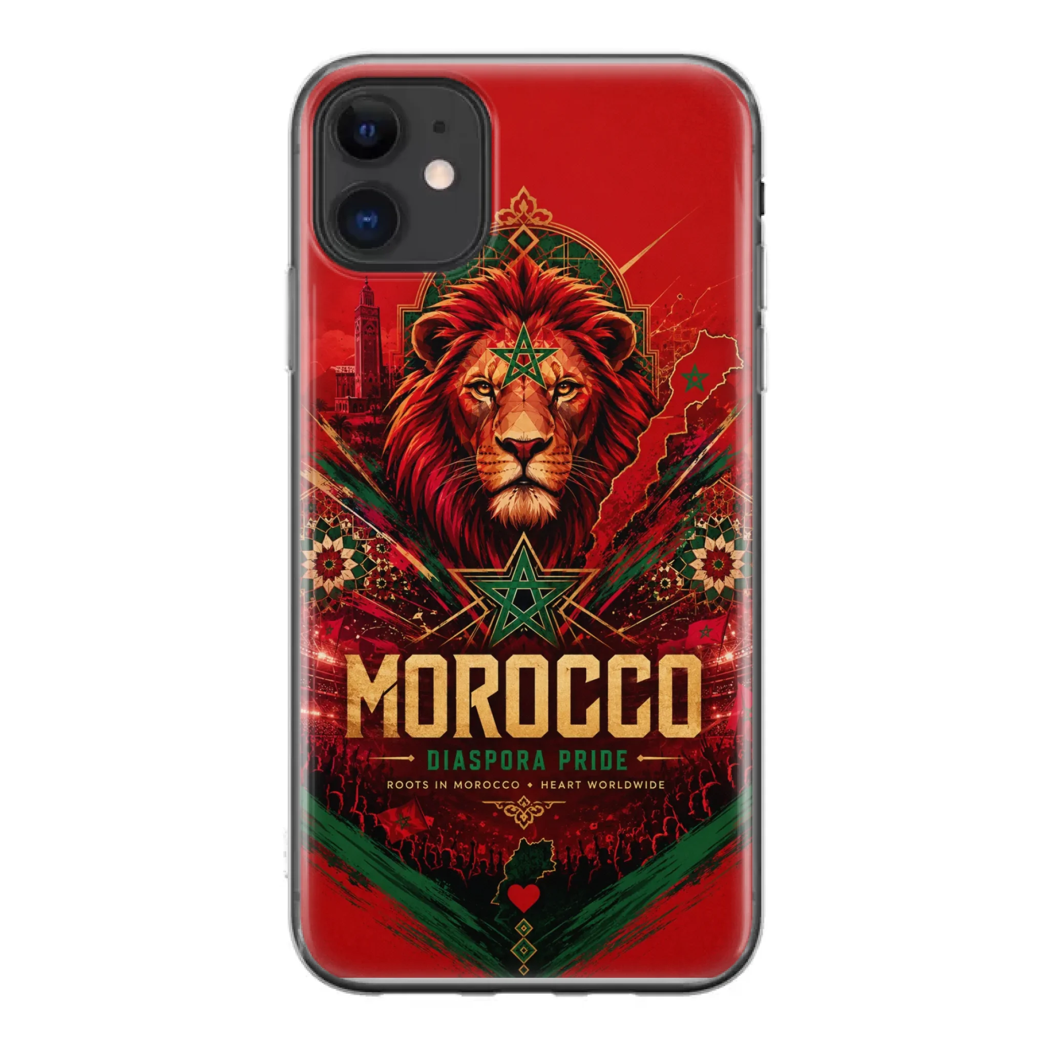 World Cup football phone case Diaspora Pride - Morocco
