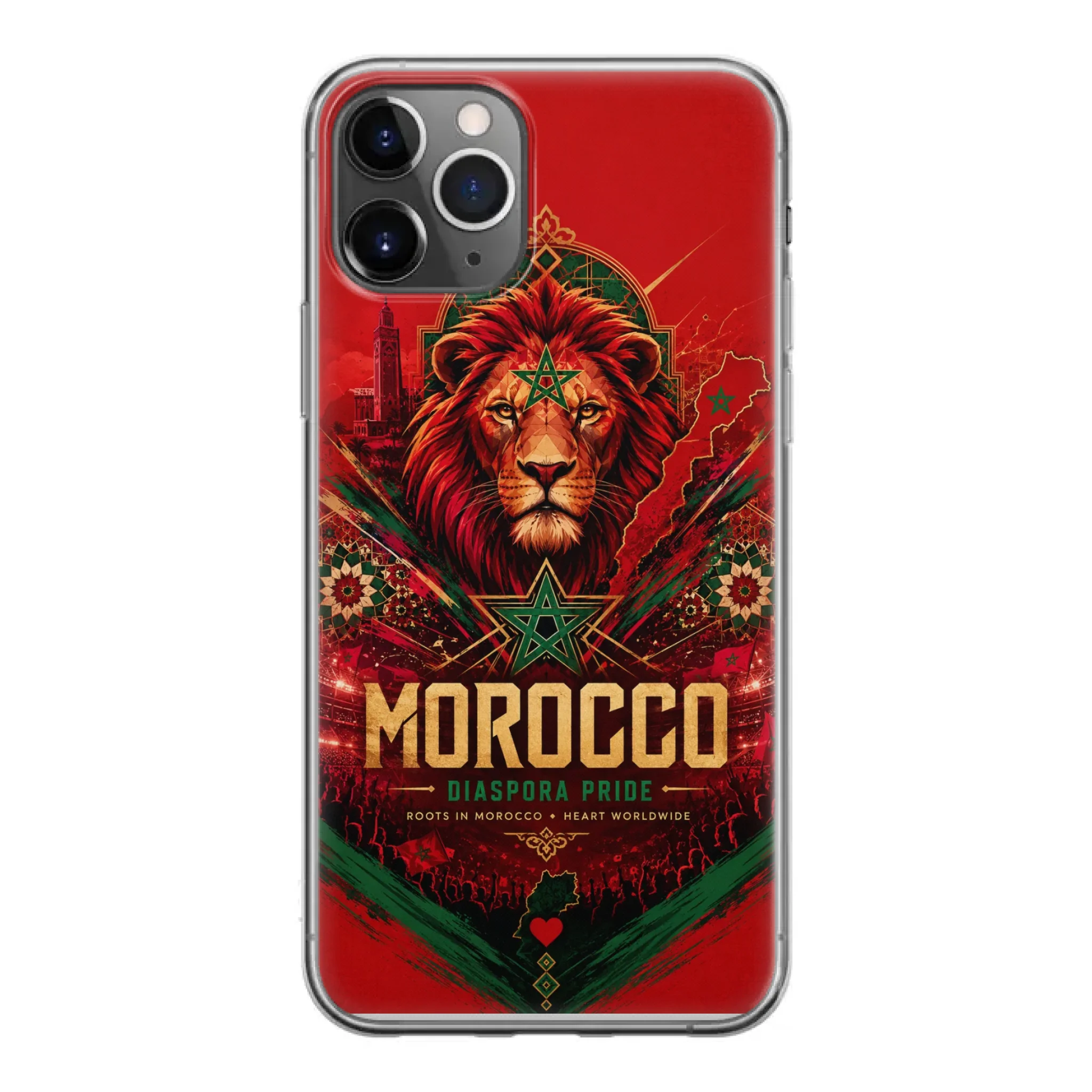 World Cup football phone case Diaspora Pride - Morocco