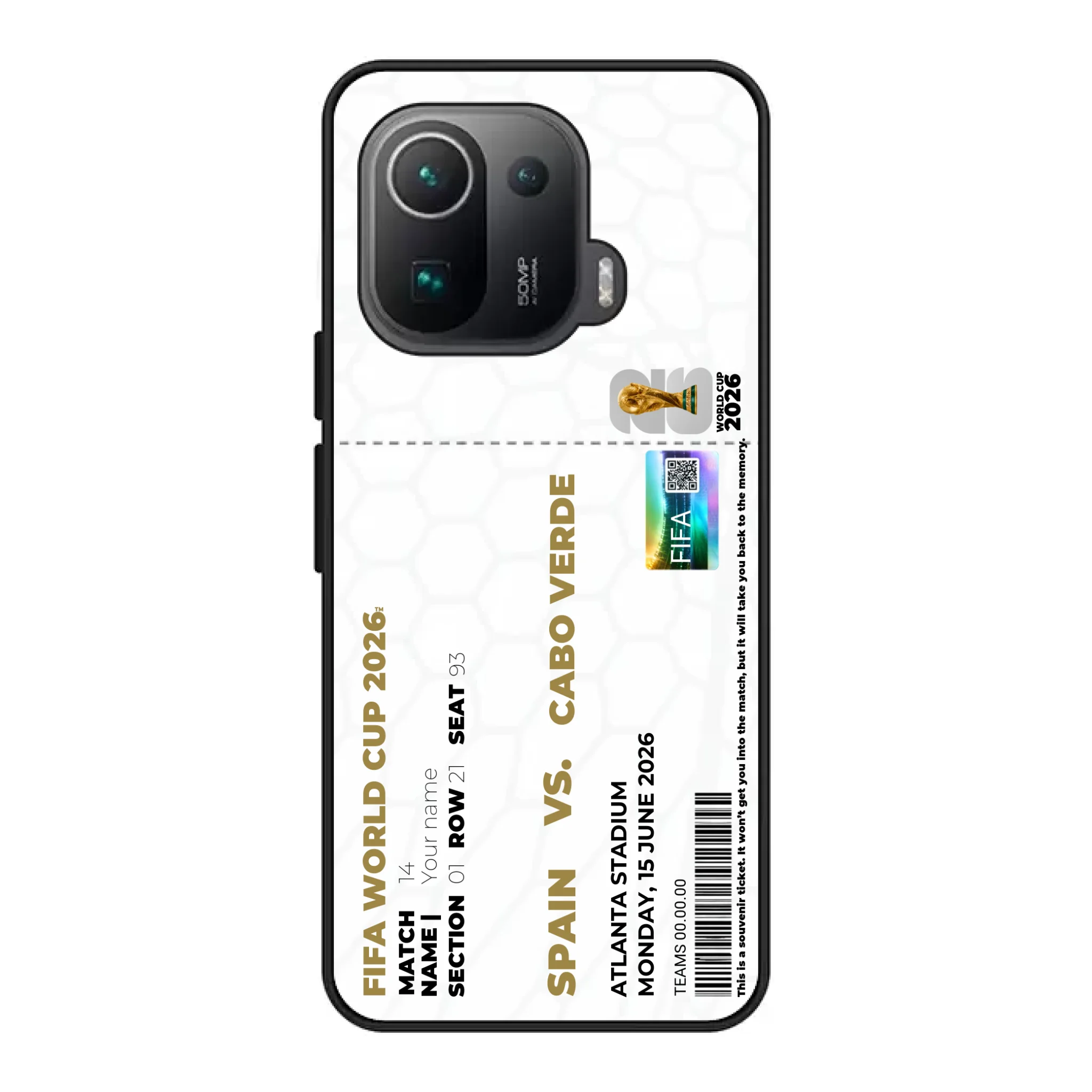 World Cup Replica Ticket - Cape Verde vs Spain Atlanta Stadium Phone Case