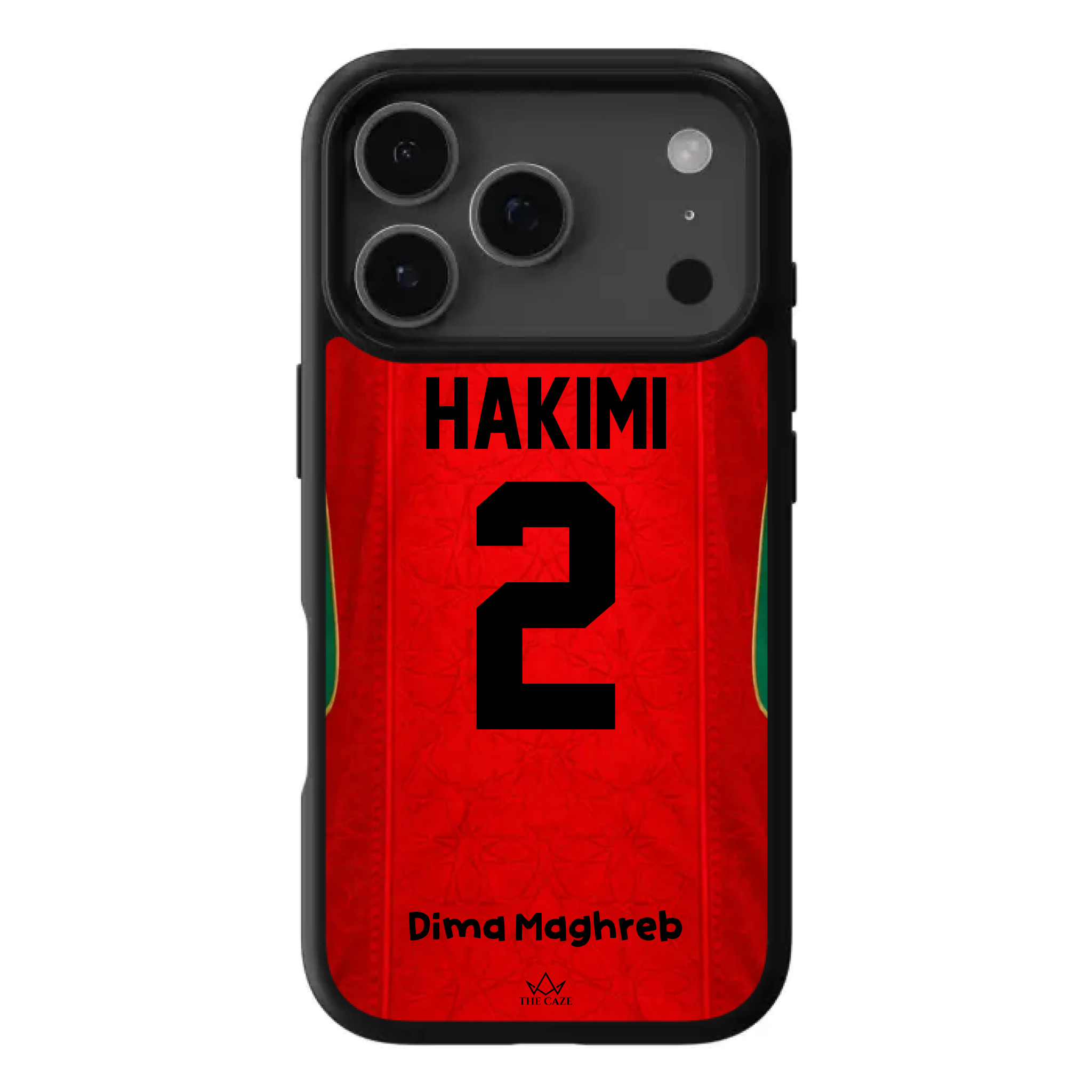 custom Morocco phone case featuring authentic jersey designs. Personalize with your name & number. Premium quality by The Caze